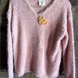 Hayden Soft Pink V-Neck Sweater